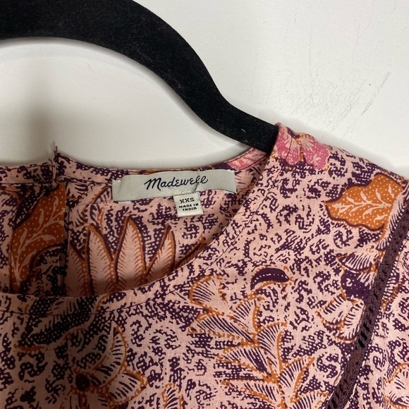 Madewell Bali Blooms Yoked Puff Sleeve Top XXS - Picture 5 of 9